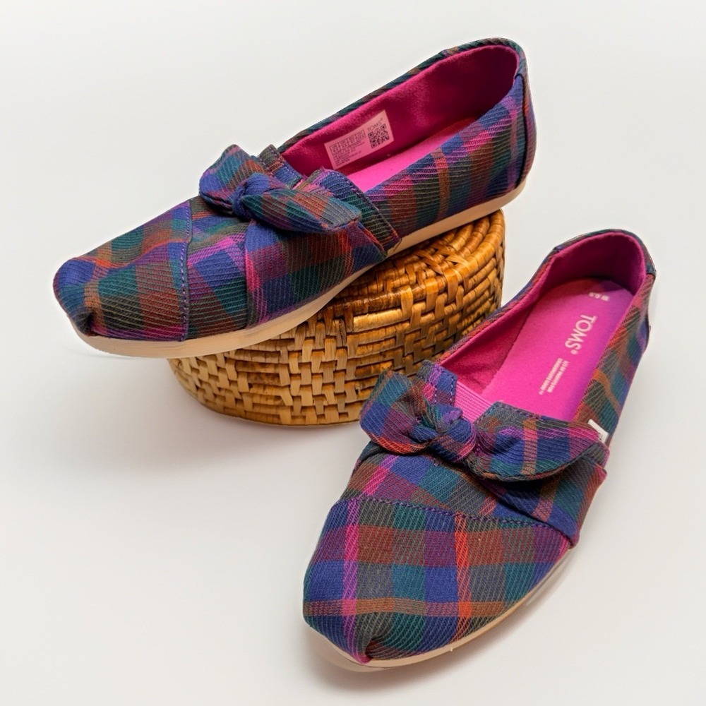TOMS Alpargata 3.0 flats – Plaid Slip-ons – W 6.5 Nice